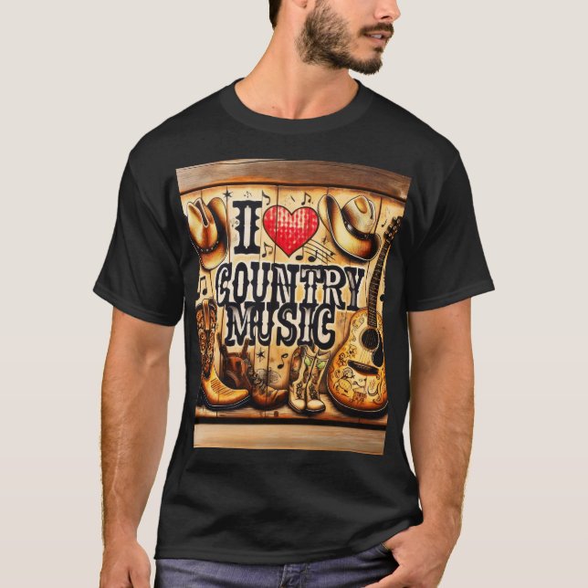 Camiseta Música country. (Frente)