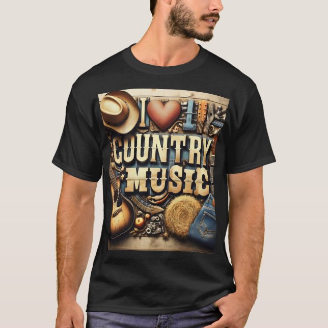 Camiseta Música country. (Frente)