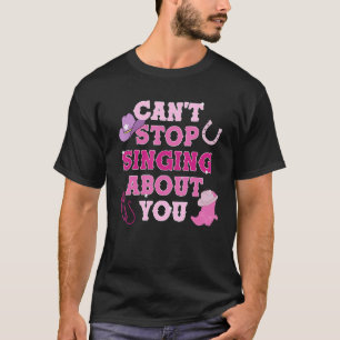 Camiseta Música Country de Cowgirl do Sul Estética Rosa Fof