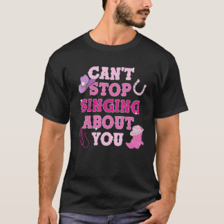 Camiseta Música Country de Cowgirl do Sul Estética Rosa Fof