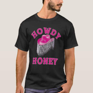 Camiseta Música Country de Cowgirl do Sul Estética Rosa Fof
