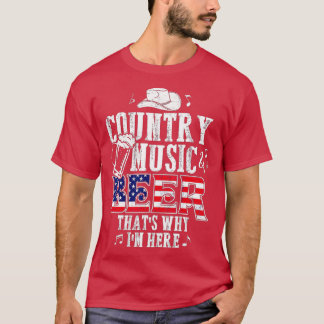 Camiseta Música country e cerveja é por isso que estou aqui