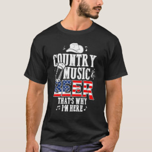 Camiseta Música country e cerveja É por isso que estou aqui