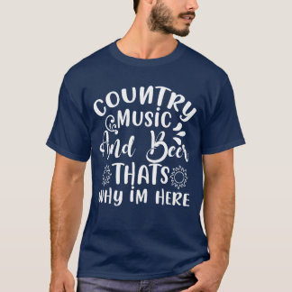 Camiseta Música country e cerveja é por isso que estou aqui