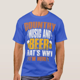 Camiseta Música country e cerveja é por isso que estou aqui