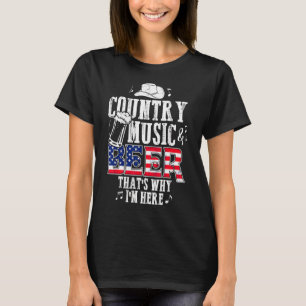Camiseta Música country e cerveja É por isso que estou aqui
