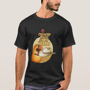 Camiseta Música Country em Minhas Veias Cowboy Ocidental