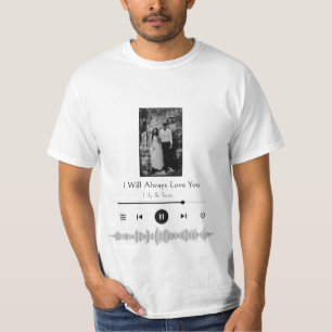 Camiseta Música country personalizada para batimentos cardí