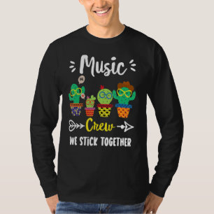 Camiseta Música Crew School Cactus Team Music Teacher Squad