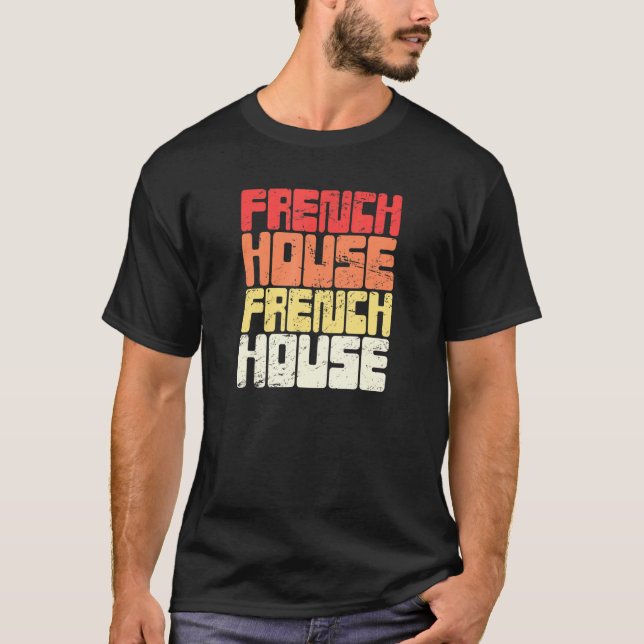 Camiseta Música da Casa Francesa Nu Disco Electronic Musi F (Frente)