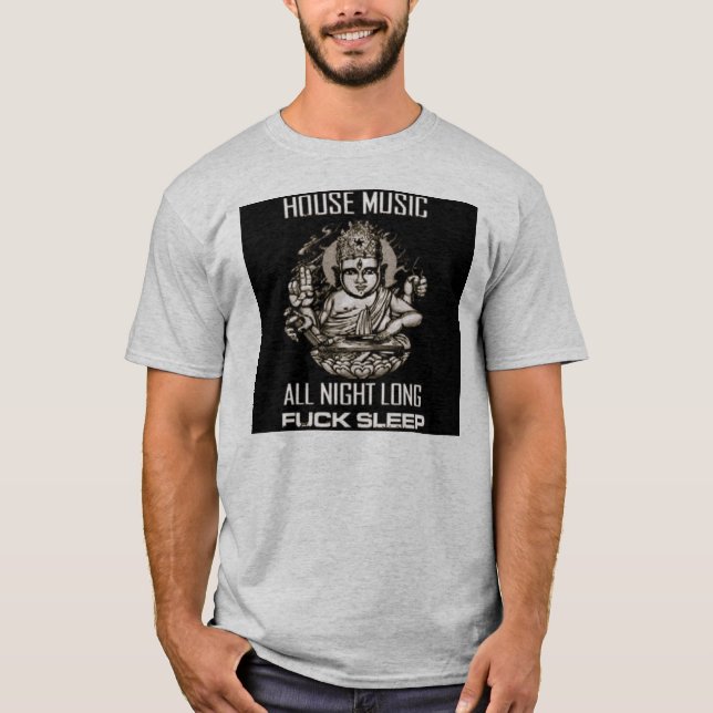 Camiseta música da casa toda a noite (Frente)