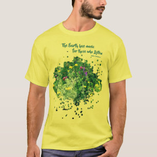 Camiseta Música Da Citação Inspiradora Da Natureza 