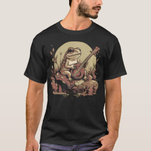 Camiseta Música de Banjo de Sapo Engraçado Natureza Sapinho