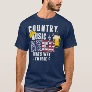 Camiseta Música De Campo E Cerveja É Por Isso Que Estou Aqu