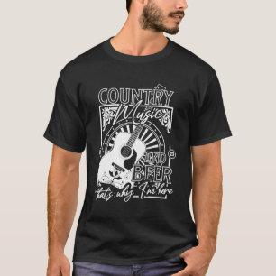 Camiseta Música De Campo E Cerveja Por Isso Estou Aqui Acou