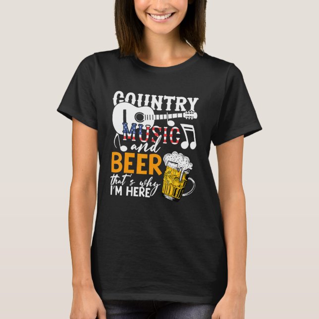 Camiseta Música De Campo E Cerveja Por Isso Estou Aqui Fest (Frente)