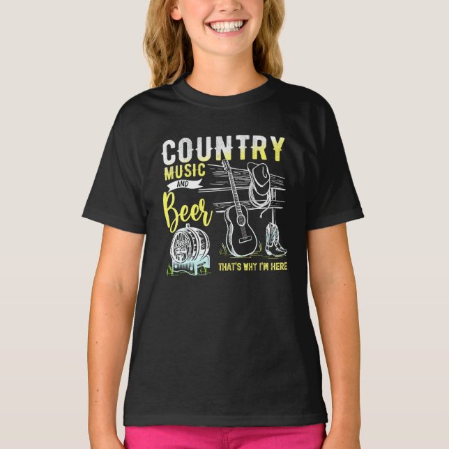 Camiseta Música De Campo E Cerveja Por Isso Estou Aqui Viol (Frente)