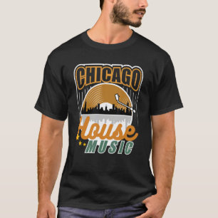 Camiseta Música de Chicago House Vinil Dj Raver Bandeira Pa