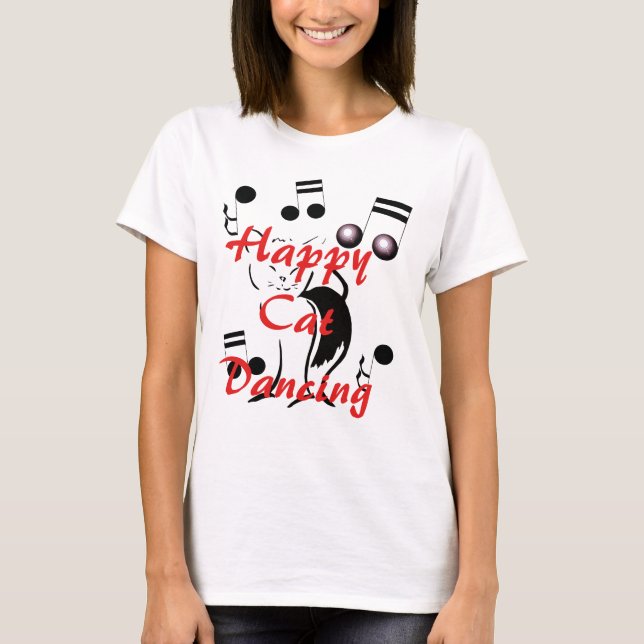 Camiseta Música de dança musical do divertimento feliz da (Frente)