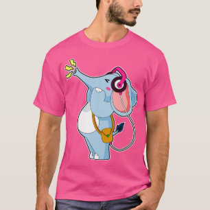 Camiseta Música de Fone de Ouvido de Elefante 2