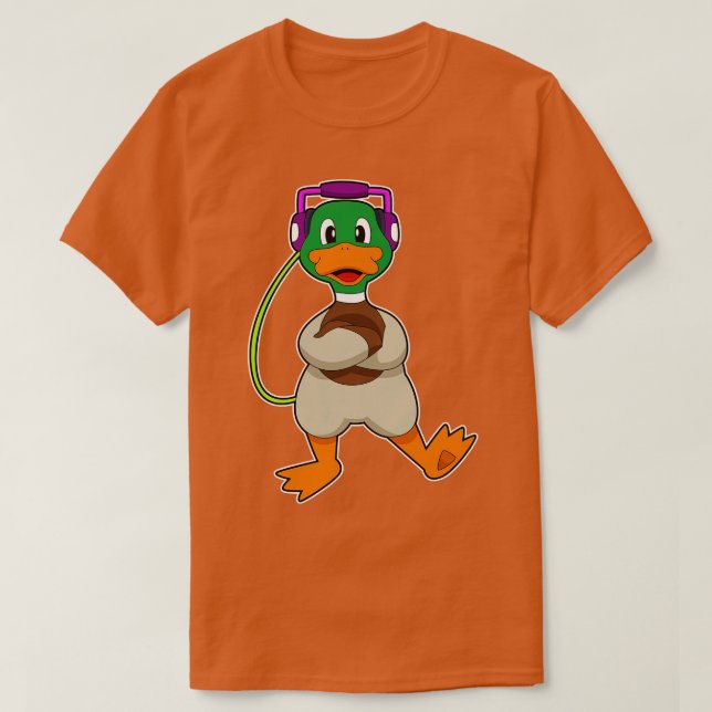 Camiseta Música de Fone de Ouvido Duck 2 (Frente do Design)