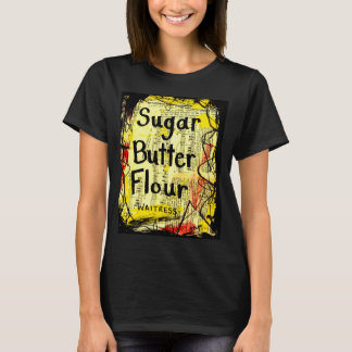 Camiseta Música de garçonete Arte cantora Bareilles cozinha