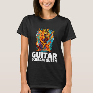 Camiseta Música de Gato Riff de Guitarra Rock Grito da Rain