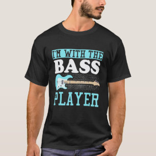 Camiseta Música de Guitarra Estou Com o Baixista