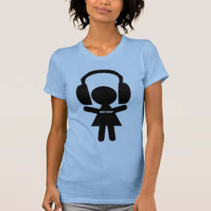 Camiseta Música de Hip Hop, fones de ouvido, amor do