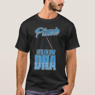 Camiseta Música de Instrumento Piccolo Tocador de Flauta In