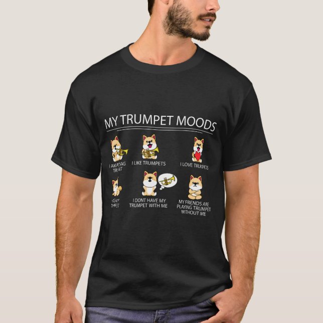 Camiseta Música de Jazz Gift Crianças e Jogadores de Trompe (Frente)