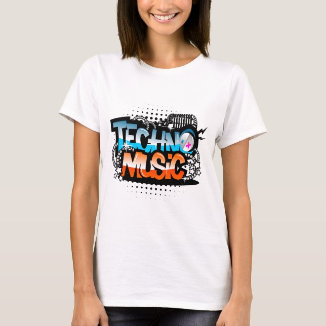 Camiseta Música de Techno (Frente)