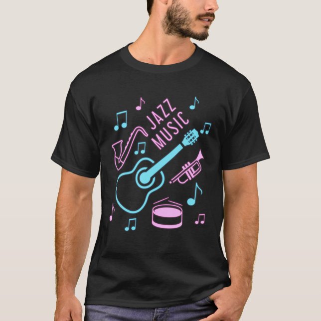 Camiseta Música de Violão e Lover Jazz Music (Frente)