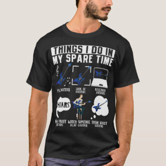 Camiseta Música De Violão Sobre Coisas Que Eu Faço No Meu T