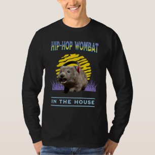 Camiseta Música de Wombat de Hip Hop Engraçada Humor