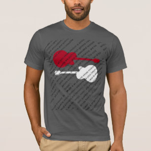 Camiseta música definida com guitarra