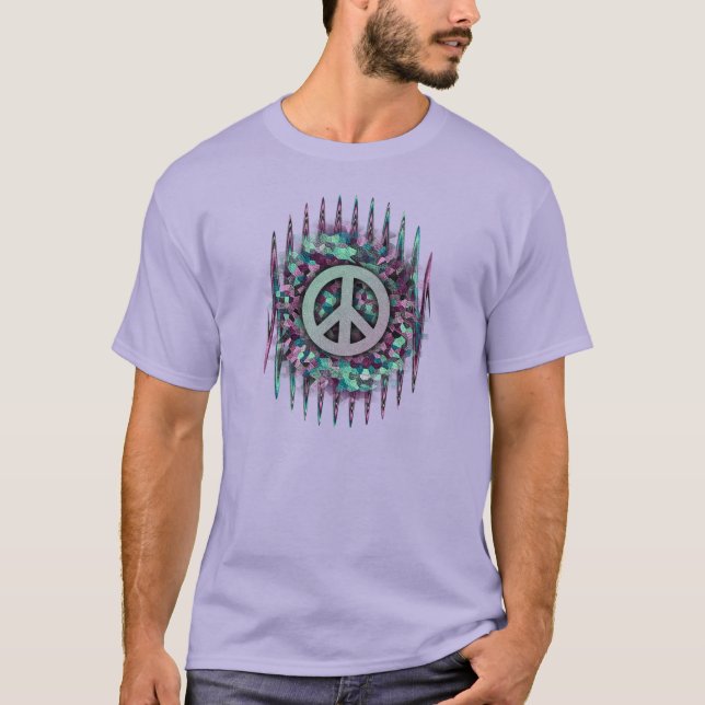 Camiseta Música do amor da paz do Hippie (Frente)