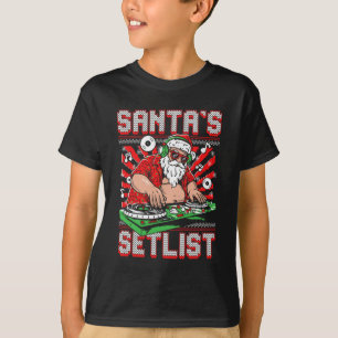 Camiseta Música do DJ Papai Noel Lista de Músicas do Papai