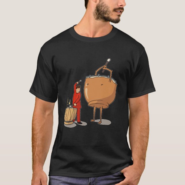 Camiseta Música do Drummer do Drum do Kettle Player do Timp (Frente)