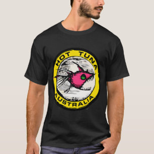 Camiseta Música do Emblema de Peixe Agressivo
