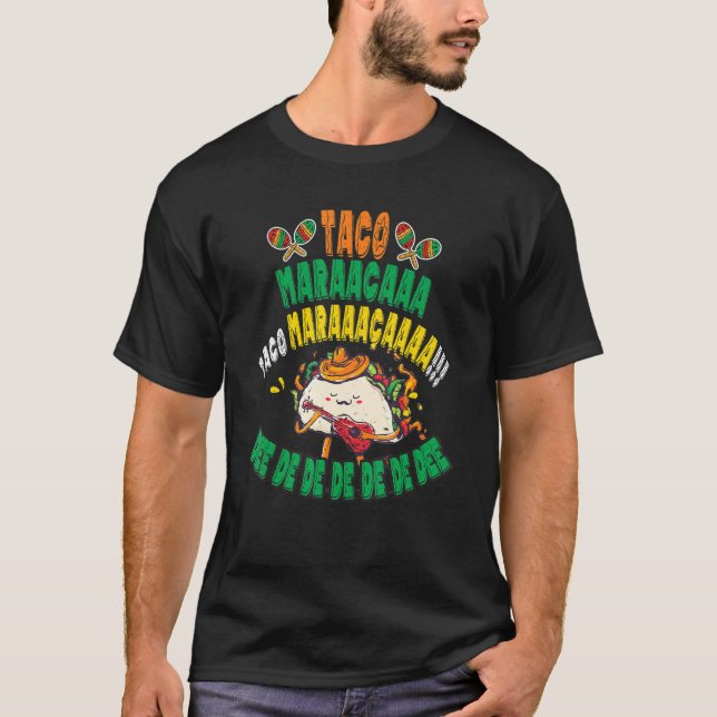 Camiseta Música do Partido Mexicano I Engraçado Taco Maraca (Frente)