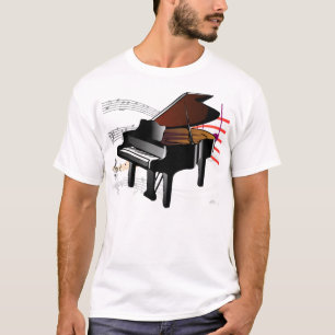 Camiseta Música do piano