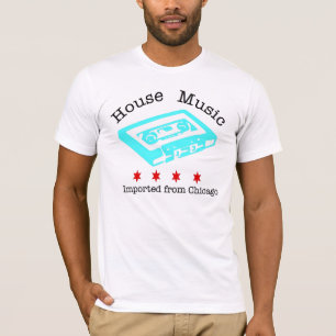 Camiseta Música doméstica importada de Chicago com equipame