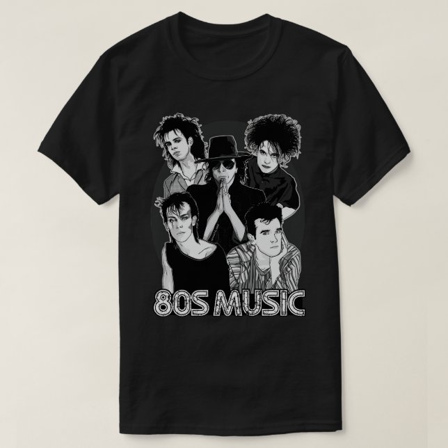 Camiseta Música dos anos 80 (Frente do Design)