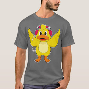 Camiseta Música dos fones de ouvido do Duck