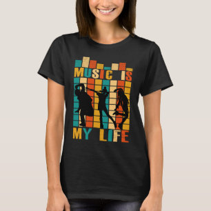 Camiseta Música é a minha vitória da vida para dançarinos e