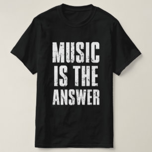 Camiseta Música É A Resposta Música Engraçada Amante Músico