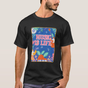 Camiseta Música É A Vida Retro Natureza