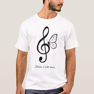 Camiseta Música E Borboleta