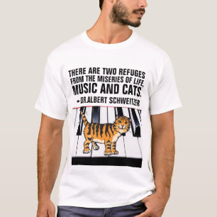 Camiseta MÚSICA E GATOS, ALBERT SCHWEITZER CITOU CAT T-Shir